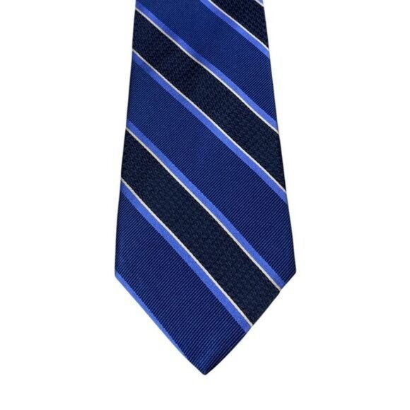 Brooks Brothers 346 Pure Silk Tie Quiet Luxury Old Money‎ Blue Striped Formal - Picture 3 of 6
